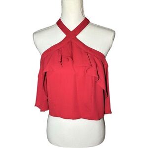 Rubber Ducky Productions Women's Medium High‎ Neck Sleeveless Tank Crop Blouse